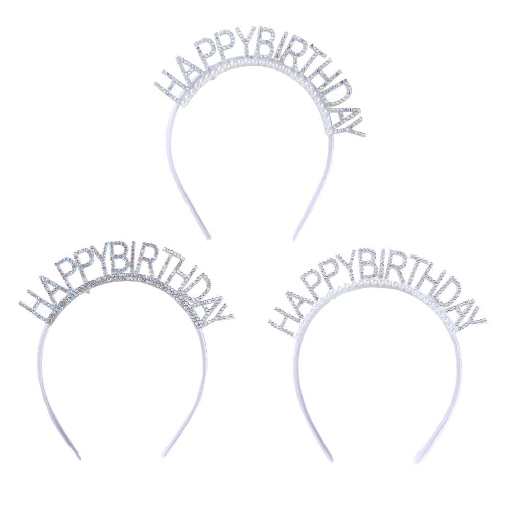 Women Fashion Hats - Hat Headdress Pearl Birthday Decoration Alloy