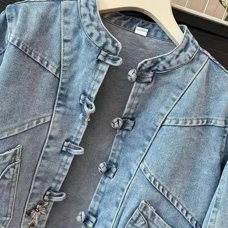 Women Fashion Jeans Top - 2025 Spring Autumn New Fashion Denim