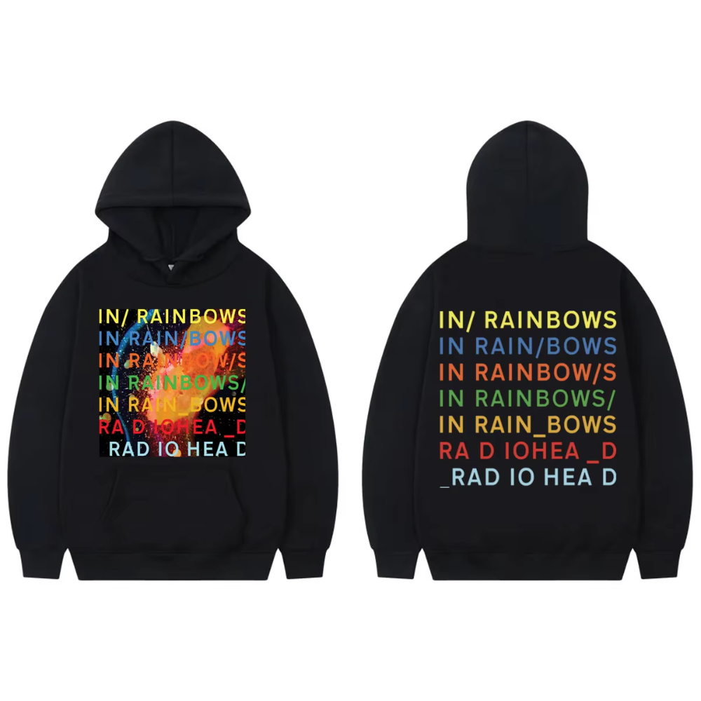 Hoodie Women Oversized - Radiohead in Rainbows Album Merch Hoodie