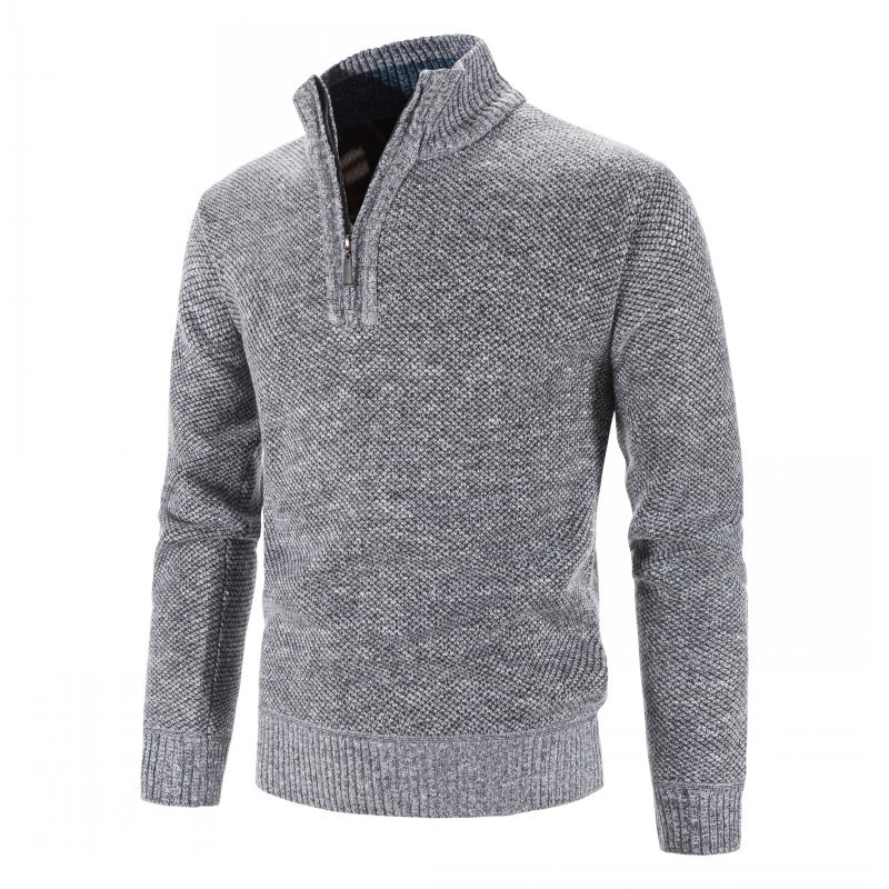Longline Cardigan Knit - Men's Fleece Lined Thickened Knitted Sweater