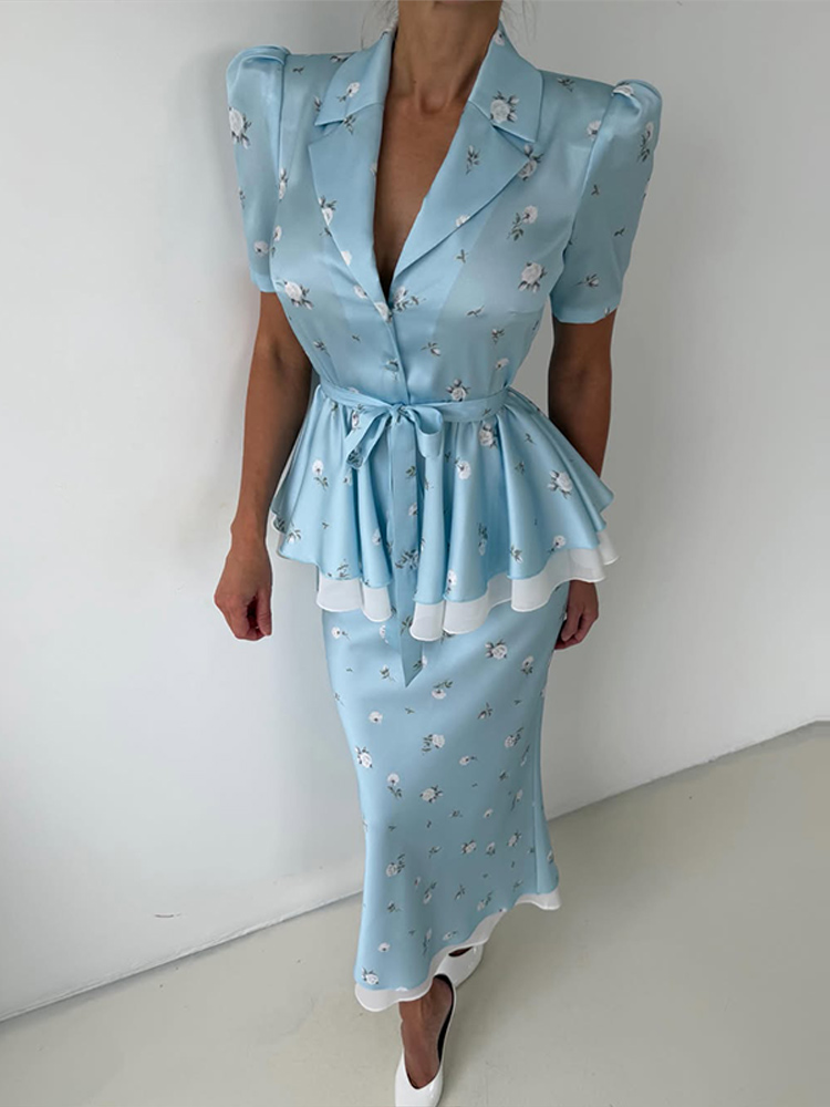 Floral Blazer Coat Skirt Sets  - Women'S Fashion Trends Spring 2026 ulasan dan harga
