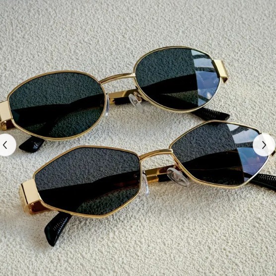 Trendy Round Frame Metal Sungl - Women Fashion Glasses ulasan dan harga