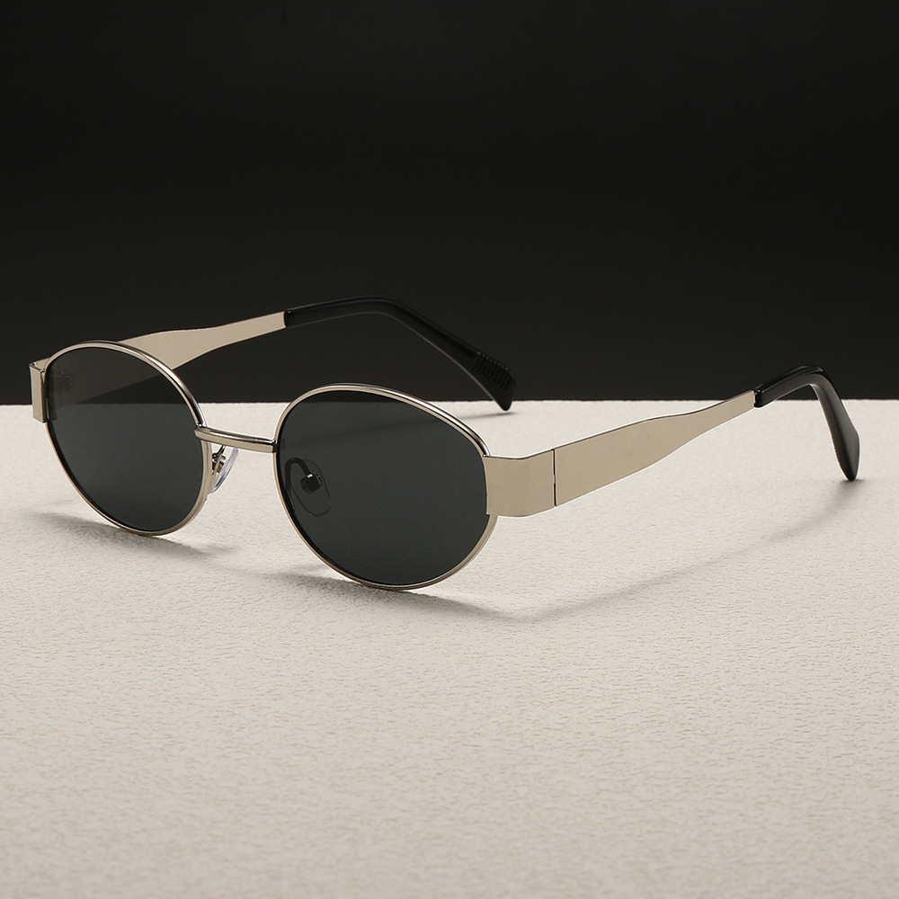 Trendy Round Frame Metal Sungl - Women Fashion Glasses ulasan dan harga