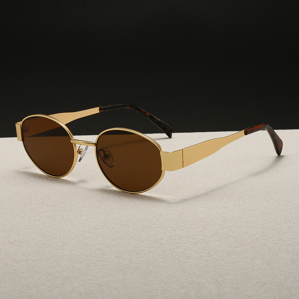 Trendy Round Frame Metal Sungl - Women Fashion Glasses ulasan dan harga