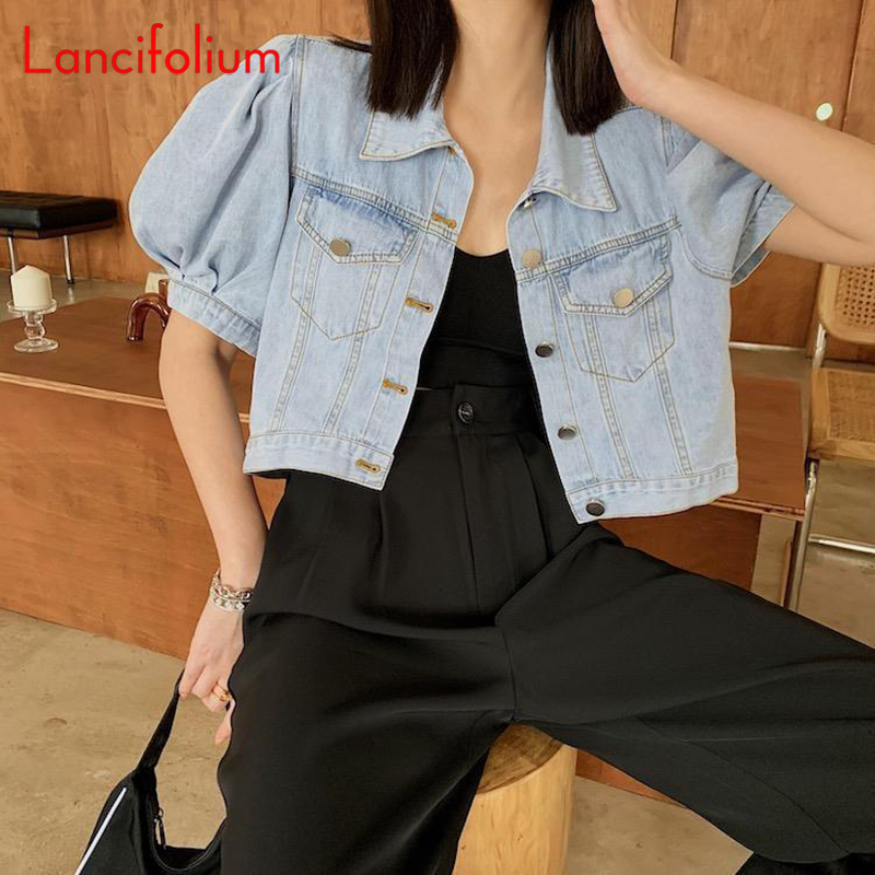 Summer Thin Basic Korean Fashi - Women Fashion Jeans Top ulasan dan harga
