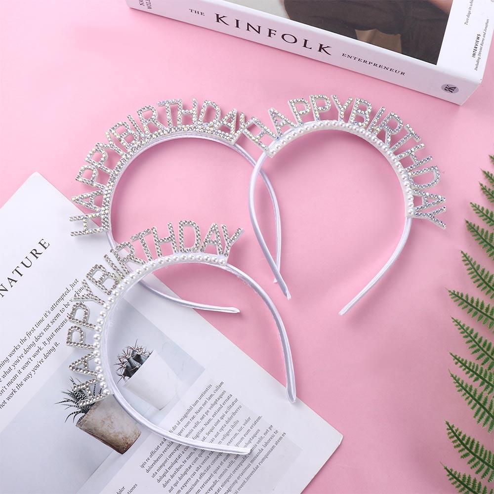 Hat Headdress Pearl Birthday D - Women Fashion Hats ulasan dan harga