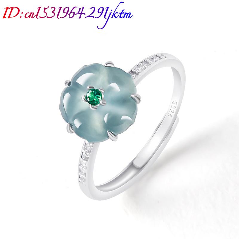 Blue Burmese Jadeite Flower Ri - Women'S Fashion Gifts ulasan dan harga