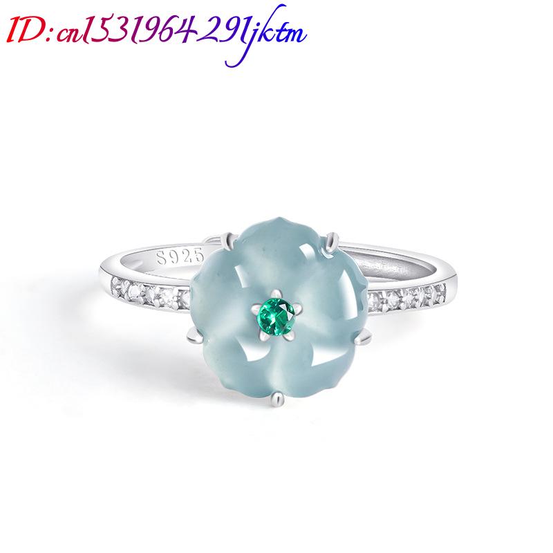 Blue Burmese Jadeite Flower Ri - Women'S Fashion Gifts ulasan dan harga