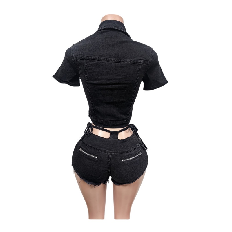 Sexy Denim 2 Piece Sets Women  - Women Fashion Jeans Top ulasan dan harga