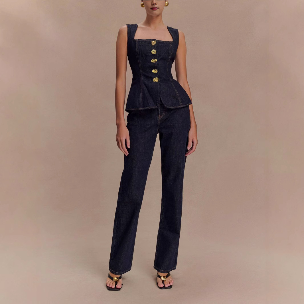 Summer Denim Pant Sets Women 2 - Women Fashion Jeans Top ulasan dan harga