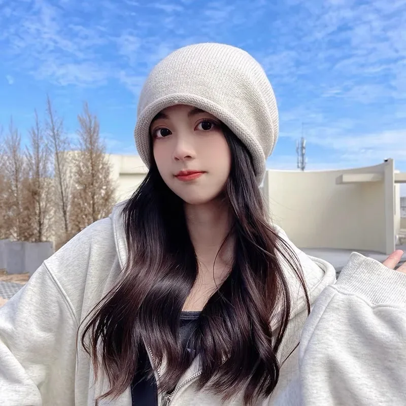 Knitted Bonnet Hoods Female Wi - Women Fashion Hats ulasan dan harga