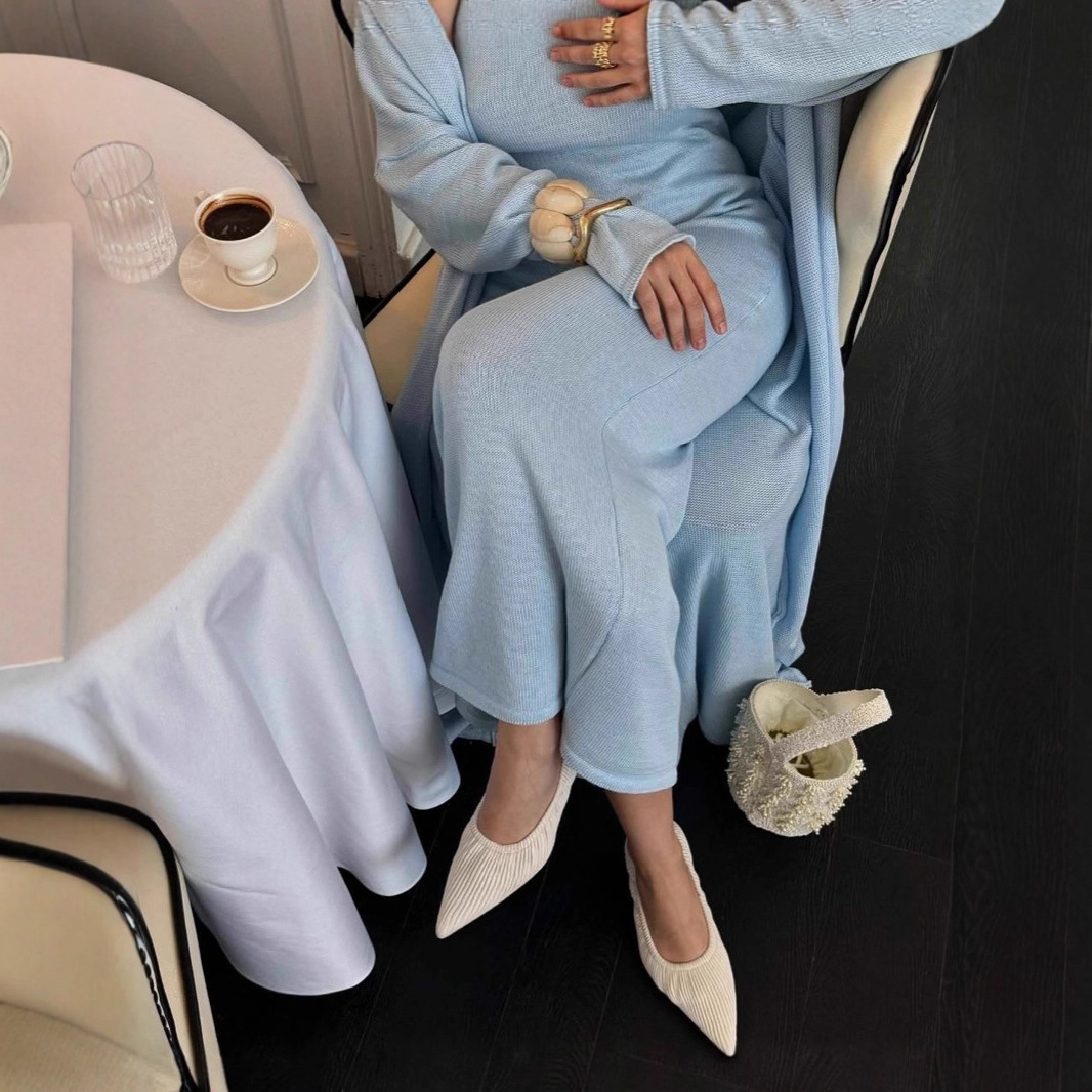 Dress Suit Women Knitted Cardi - Longline Cardigan Knit ulasan dan harga