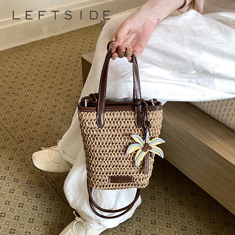 Women Mini Straw Woven Bucket  - Women'S Fashion Trends Spring 2026 ulasan dan harga