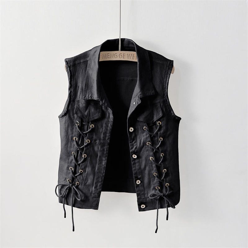 Fashion Denim Vest Female Spri - Women Fashion Jeans Top ulasan dan harga
