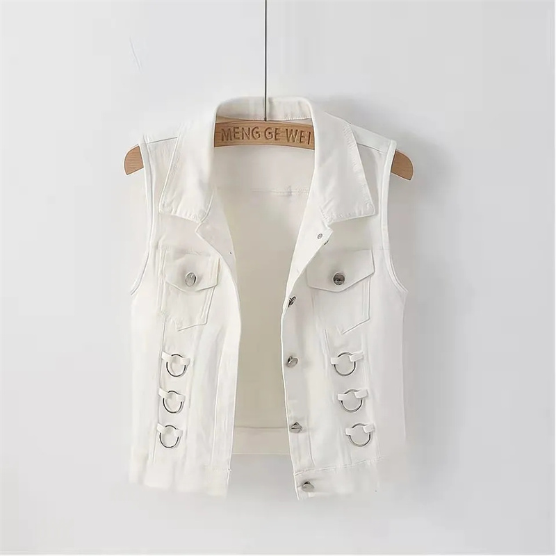 Fashion Denim Vest Female Spri - Women Fashion Jeans Top ulasan dan harga