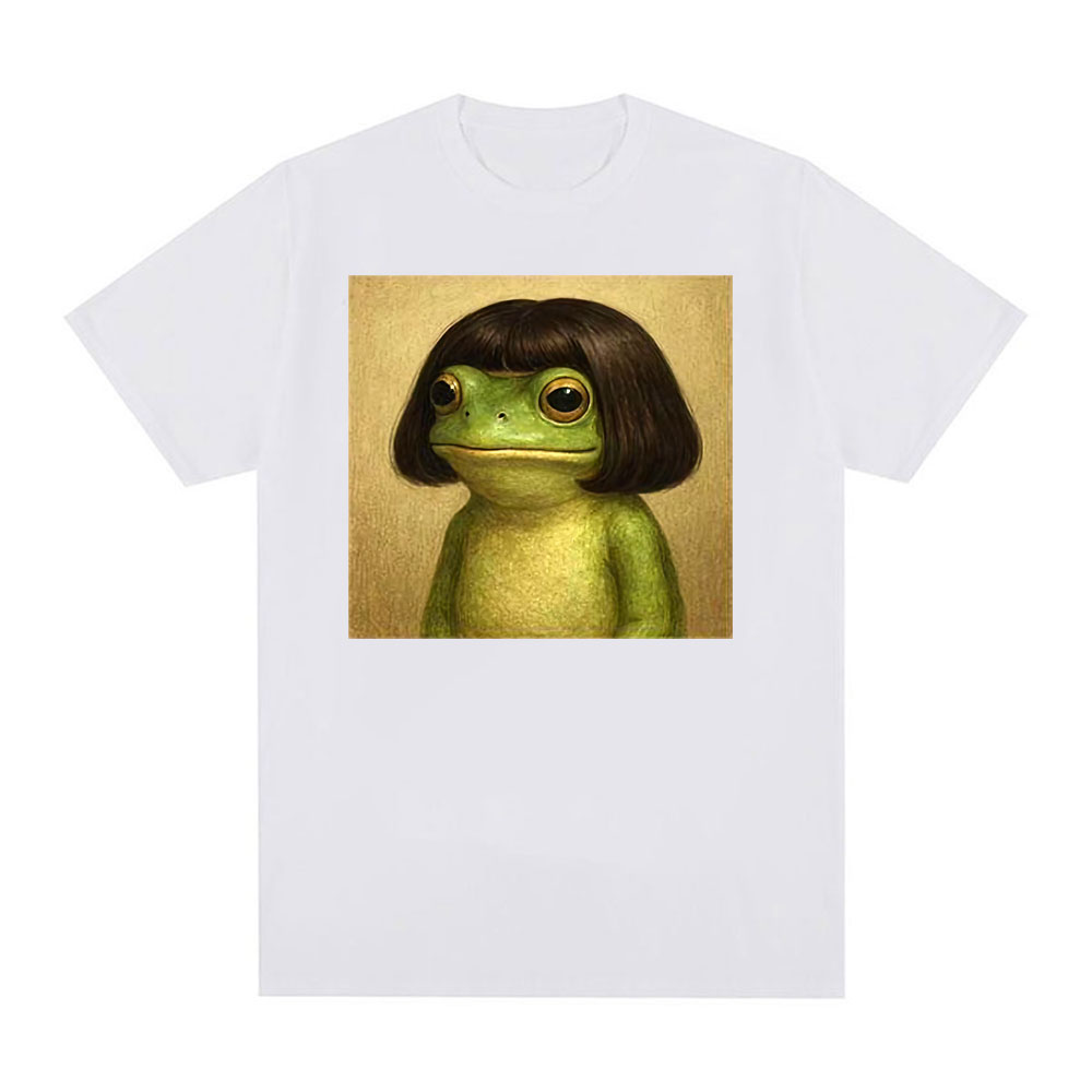 Funny Frog Face with Bob Hairc - Women'S Fashion In The 90S ulasan dan harga