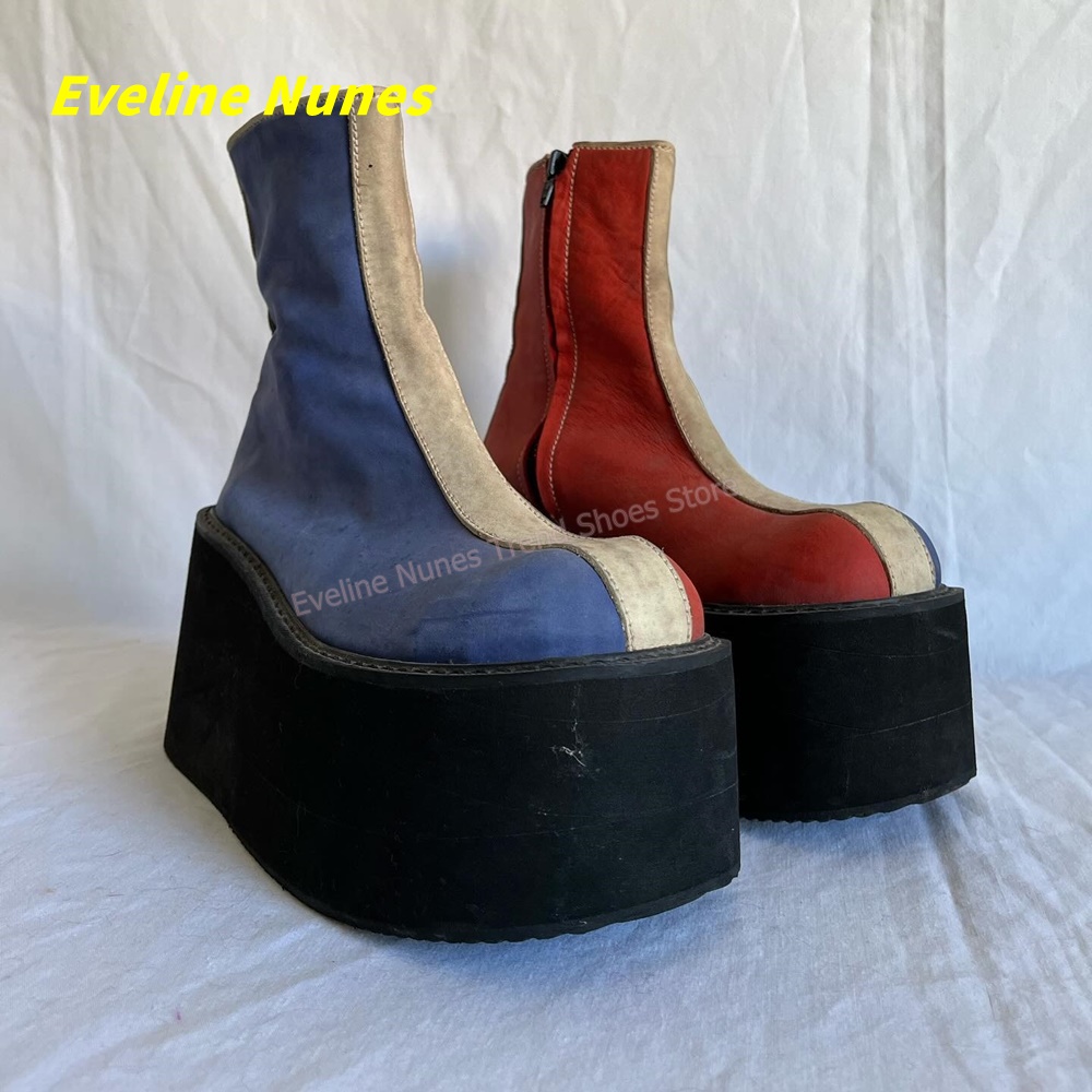 Y2K Red Blue Platform Ankle Bo - Women'S Fashion Trends Spring 2026 ulasan dan harga