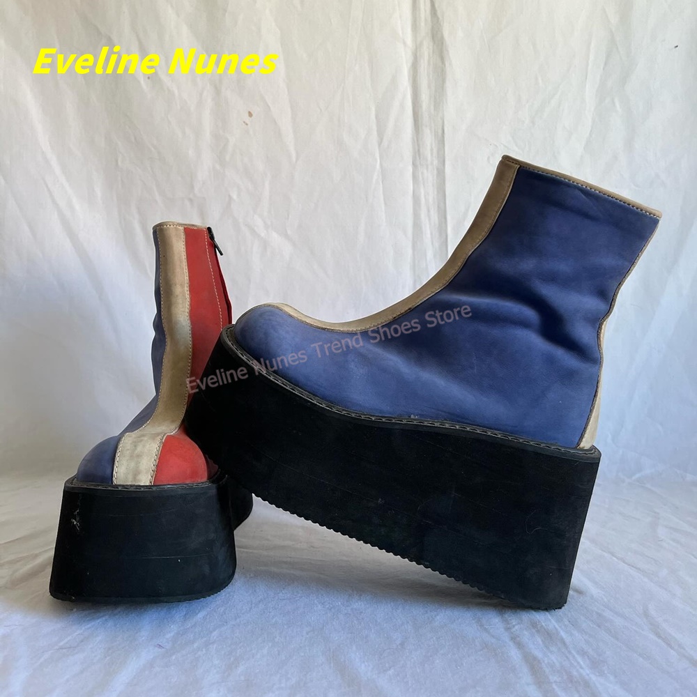Y2K Red Blue Platform Ankle Bo - Women'S Fashion Trends Spring 2026 ulasan dan harga