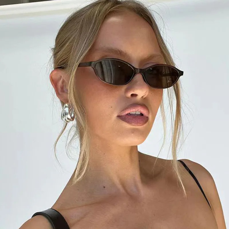 Retro Oval Frame Sunglasses Fa - Women Fashion Glasses ulasan dan harga