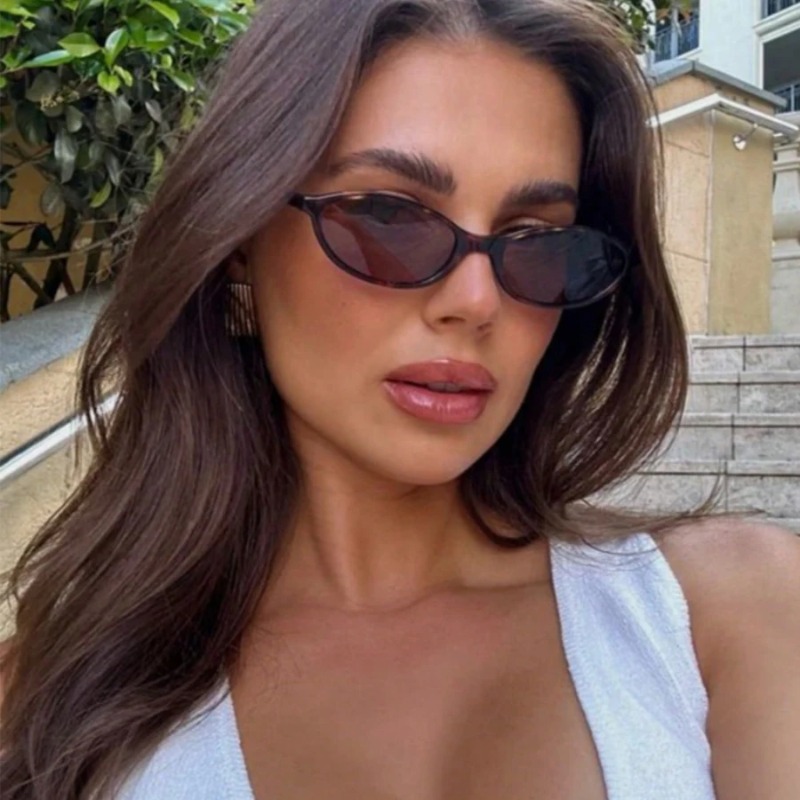 Retro Oval Frame Sunglasses Fa - Women Fashion Glasses ulasan dan harga