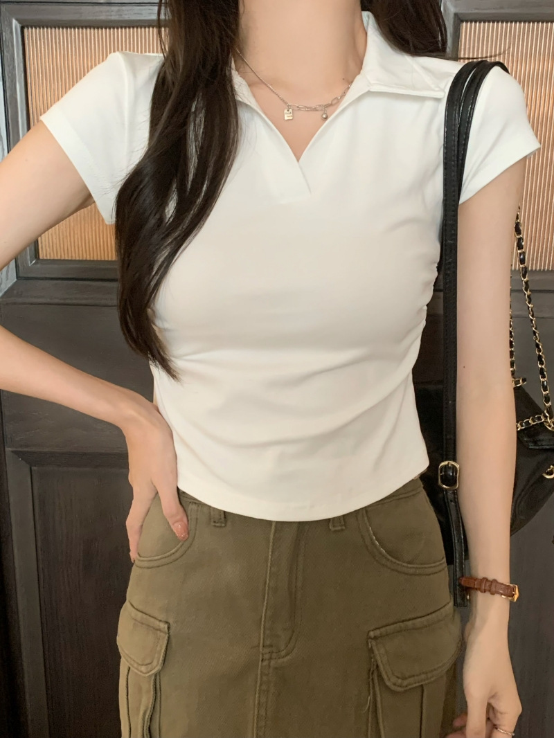 Y2K Goth Kwaii K-fashion Polo  - Women'S Fashion In The 90S ulasan dan harga