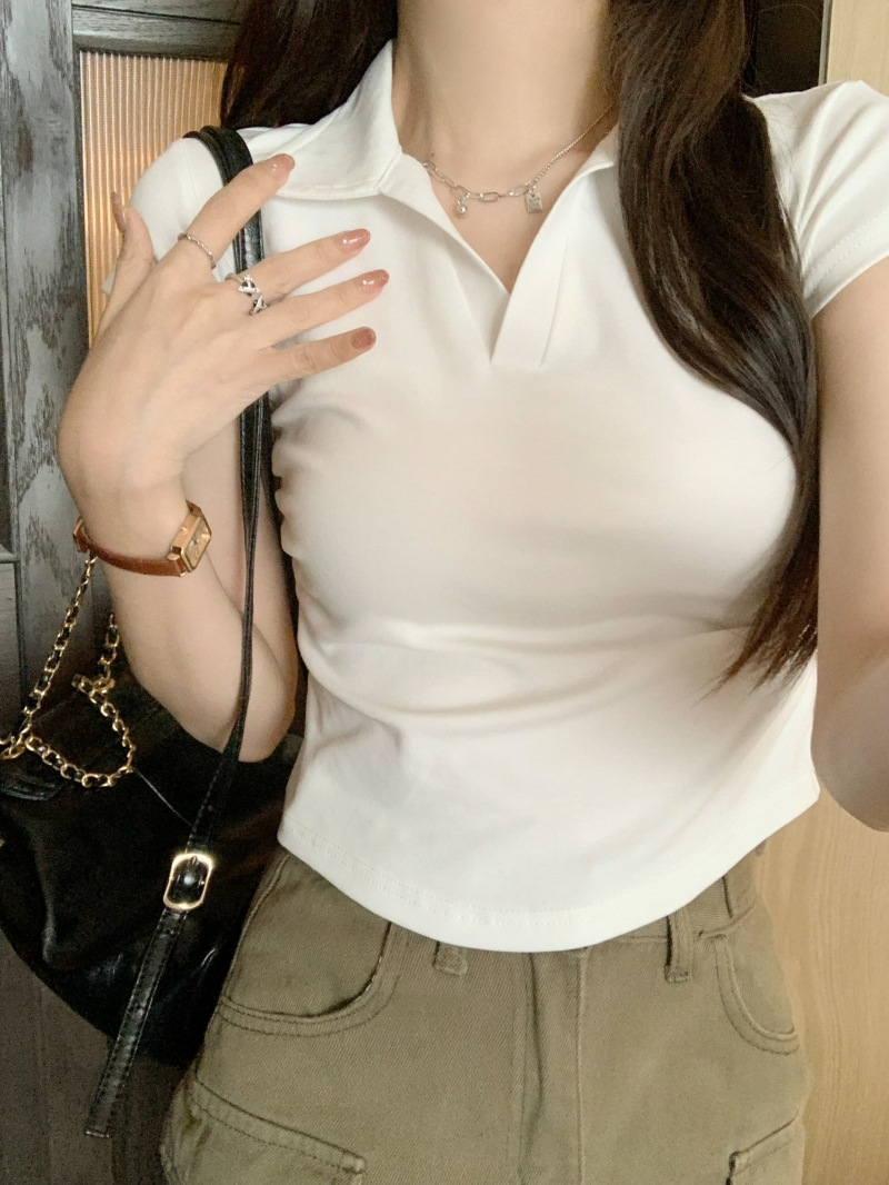 Y2K Goth Kwaii K-fashion Polo  - Women'S Fashion In The 90S ulasan dan harga