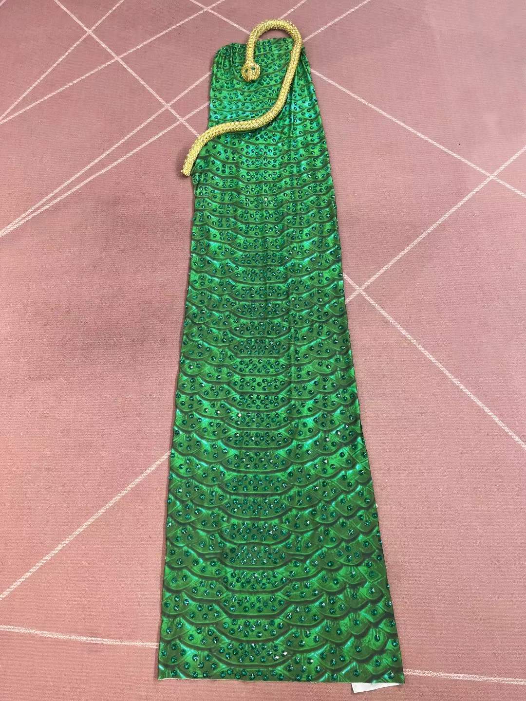 Sparkly Green Rhinestones Snak - Women Fashion Designer Dresses Photos ulasan dan harga