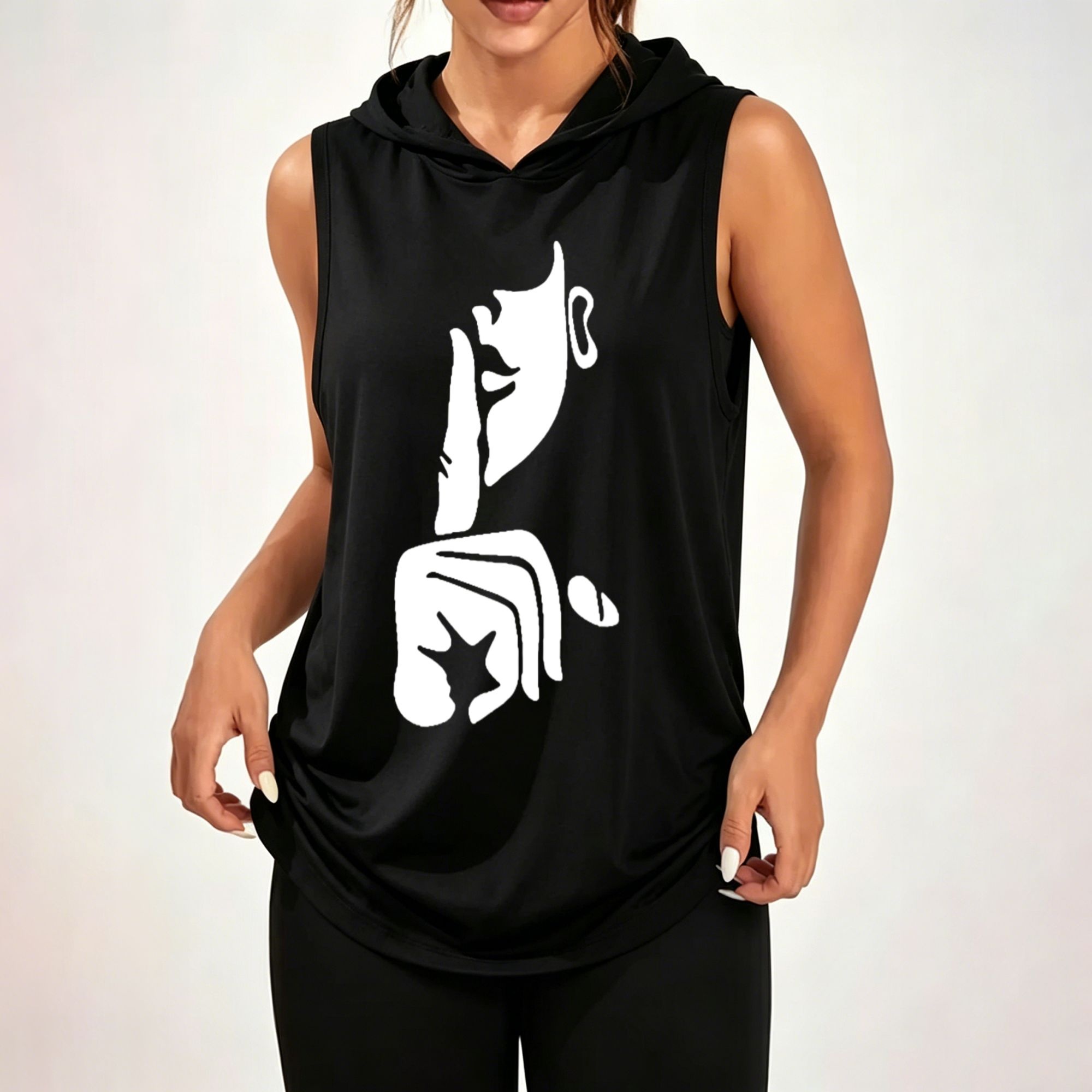 Loose-fit sleeveless hoodie fe - Hoodie Women Oversized ulasan dan harga