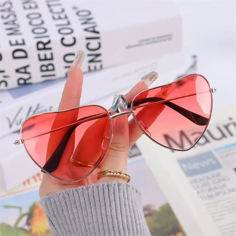 Fashion Heart Shaped Metal Sun - Women Fashion Glasses ulasan dan harga