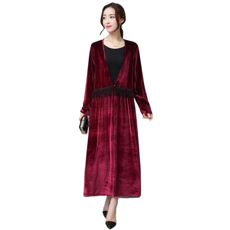 Fashion Fall Winter Women eleg - Longline Cardigan Knit ulasan dan harga