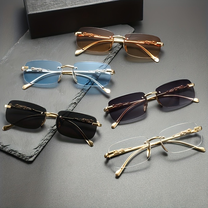 Fashion Rimless Metal Sunglass - Women Fashion Glasses ulasan dan harga