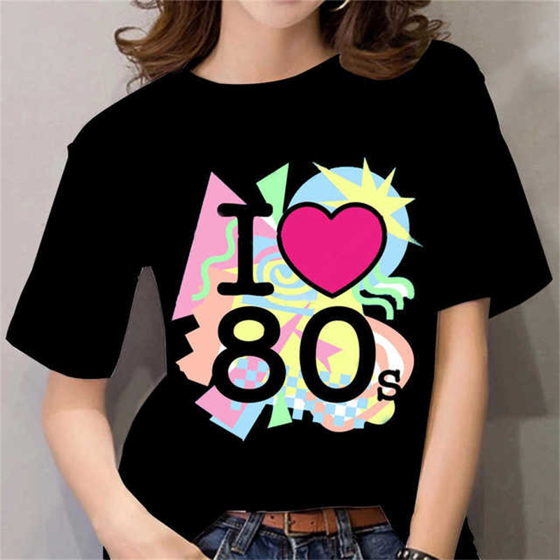 80s Womens T Shirt Femal Black - Women'S Fashion In The 90S ulasan dan harga