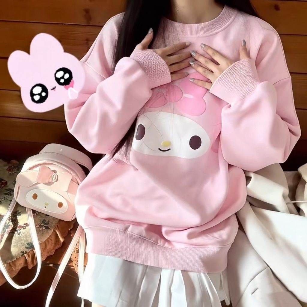 Sanrio Hello Kitty Printed Lon - Hoodie Women Oversized ulasan dan harga