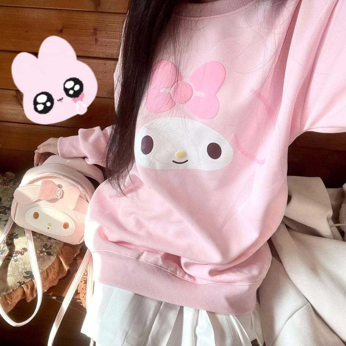 Sanrio Hello Kitty Printed Lon - Hoodie Women Oversized ulasan dan harga