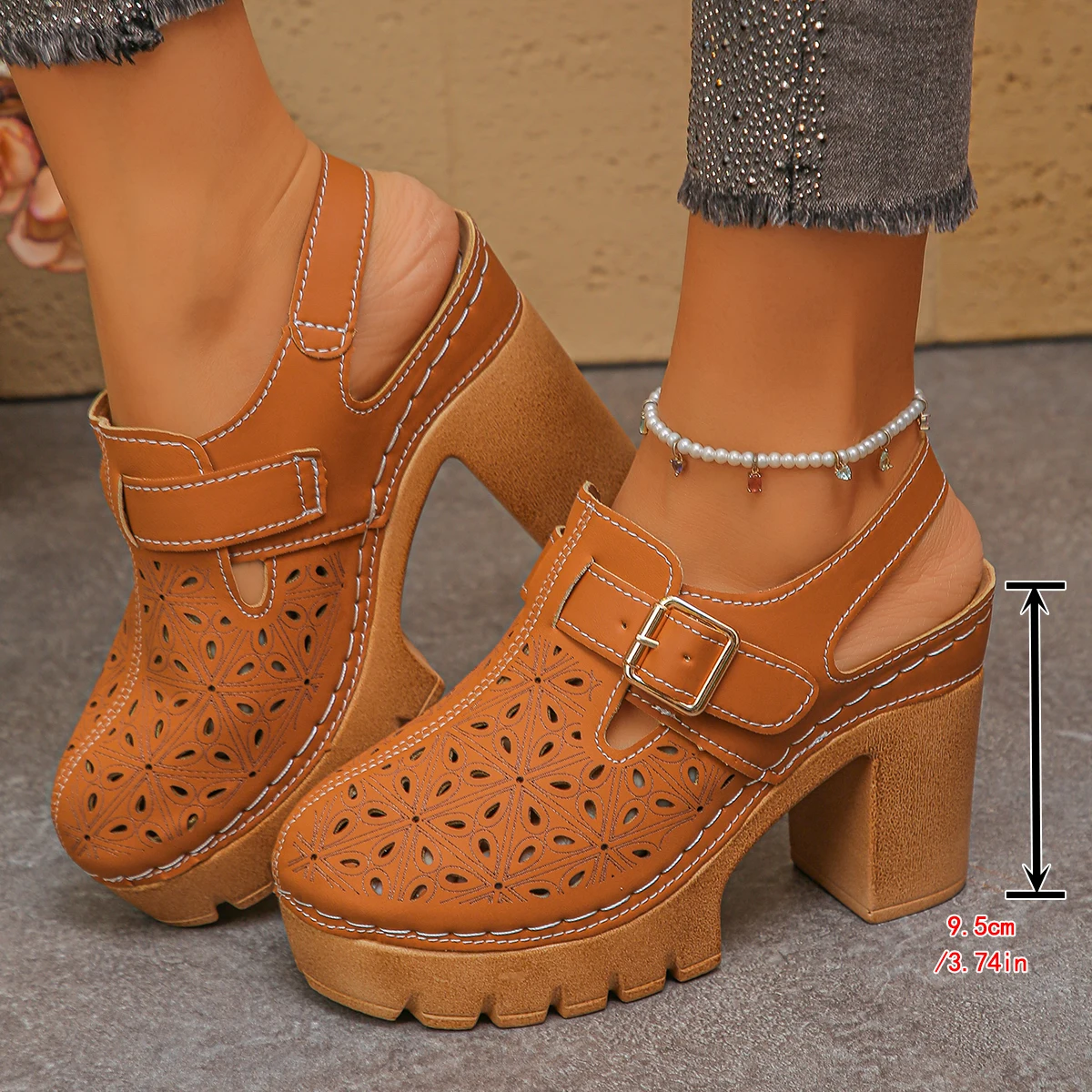 Large Size Women's Thick Heel  - Women Fashion Hats ulasan dan harga