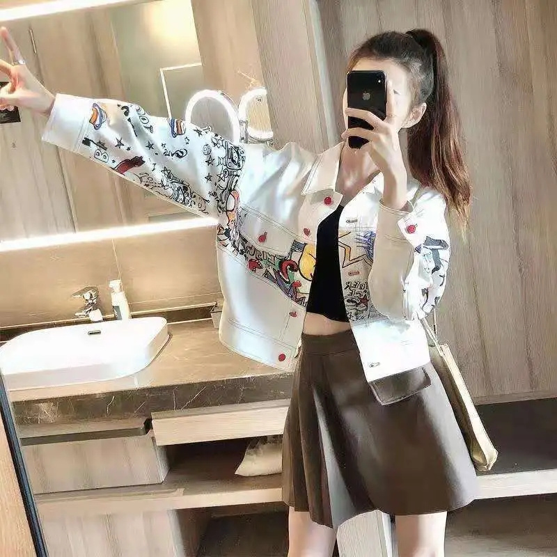 Korean Female Fashion Leisure  - Women Fashion Jeans Top ulasan dan harga