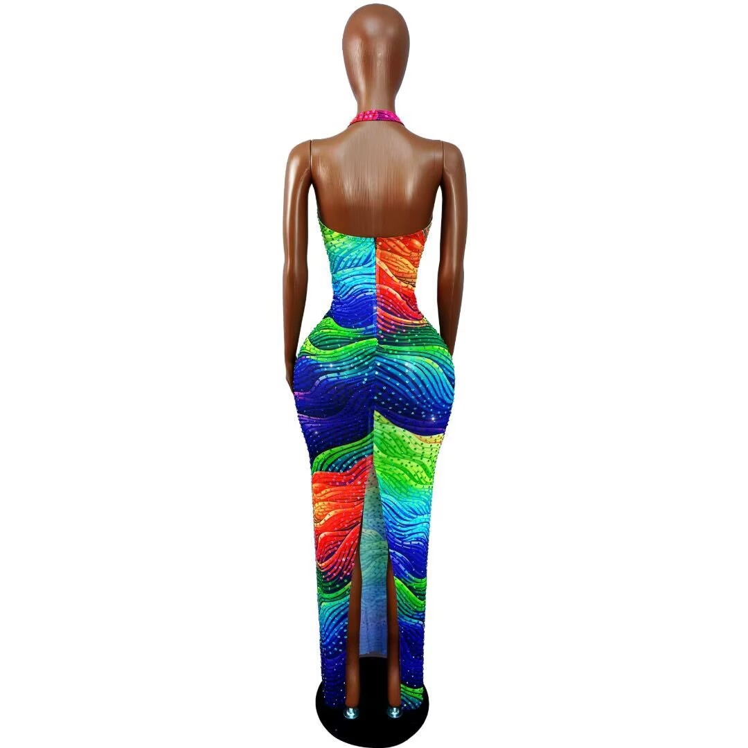 Irregular Line Pattern Designe - Women Fashion Designer Dresses Photos ulasan dan harga
